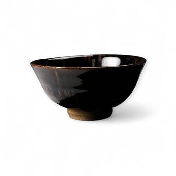 Bol de thé Kanan Tenmoku de Fujitaro Sakuma avec boîte et