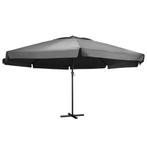 Parasol 600cm Antraciet | Retour Deal 64% Korting, Tuin en Terras, Verzenden, Nieuw, Waterdicht, Stokparasol