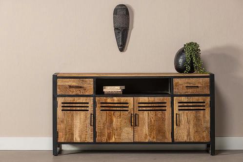 Dressoir Mangohout Tristan 180 cm, Maison & Meubles, Armoires | Dressoirs, Envoi