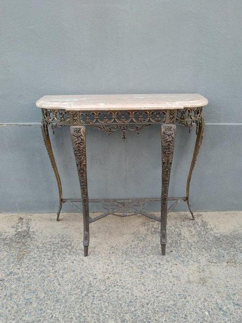 Console - Bronze, Marbre - Console en bronze, Antiek en Kunst, Antiek | Overige Antiek