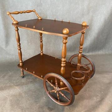 Chariot de service - Bois, Chariot dartisanat italien du