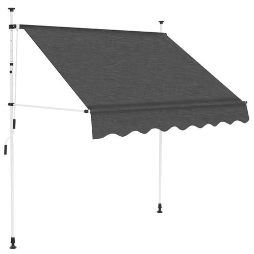 vidaXL Luifel handmatig uittrekbaar 150 cm antraciet, Tuin en Terras, Zonneschermen, Nieuw, Verzenden