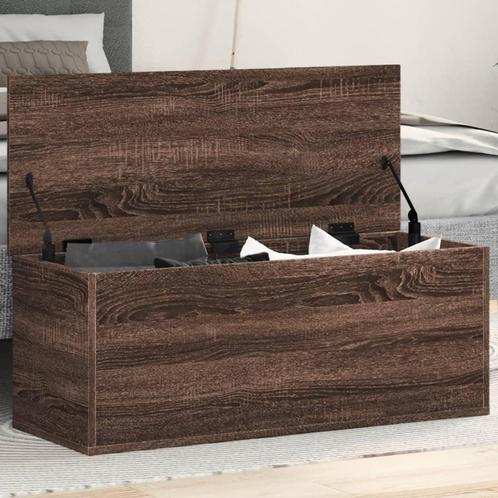 vidaXL Boîte de rangement chêne marron 90x35x35 cm bois, Maison & Meubles, Armoires | Autre, Neuf, Envoi