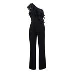 Rinascimento • zwarte jumpsuit ruches • M, Kleding | Dames, Verzenden, Nieuw