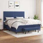 vidaXL Boxspring met matras stof blauw 160x200 cm, Verzenden, Nieuw
