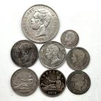 Spanje. Lot de 8 monnaies en argent, 1866/1905  (Zonder