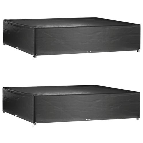 vidaXL Tuinmeubelhoezen 2 st 16 oogjes vierkant 240x240x55, Tuin en Terras, Tuinmeubel-accessoires, Nieuw, Verzenden