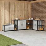 vidaXL Keukenopslag met plank met opslag Zilver 60 x 50 x 92, Verzenden, Nieuw