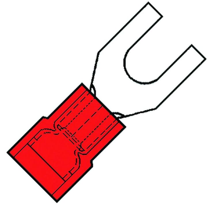 Terminal À Fourche Isolé M4 En Nylon Rouge Pour Câble De, Bricolage & Construction, Électricité & Câbles, Envoi