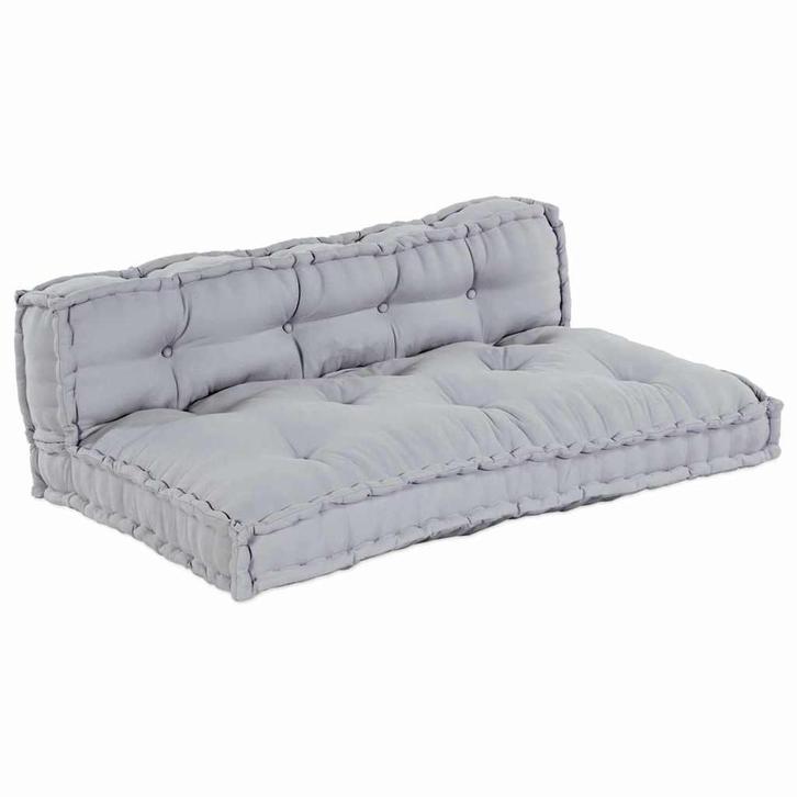 vidaXL Pallet Sofa Kussen Grijs Stof, Huis en Inrichting, Woonaccessoires | Kussens, Nieuw, Verzenden