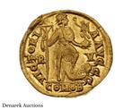 Romeinse Rijk. Honorius (393-423 n.Chr.). Solidus - Ravenna, Postzegels en Munten