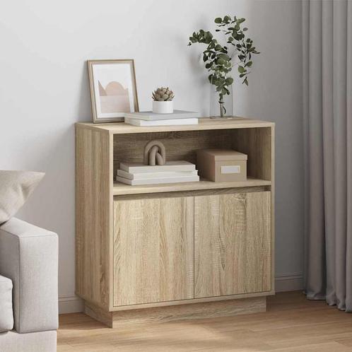 vidaXL Dressoir met LED Sonoma eiken 71 x 34.5 x 75 cm, Huis en Inrichting, Kasten | Dressoirs, Nieuw, Verzenden