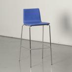 Pedrali barkruk, blauw, 4-poot onderstel