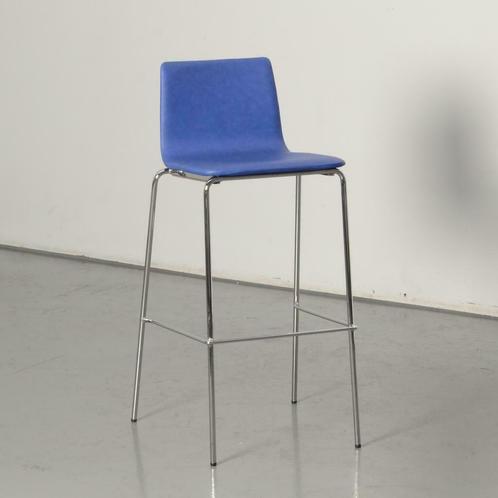 Pedrali barkruk, blauw, 4-poot onderstel, Maison & Meubles, Chaises, Enlèvement ou Envoi