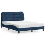 vidaXL Bed met matras stof blauw 120x200 cm, Huis en Inrichting, Slaapkamer | Bedden, Verzenden, Nieuw