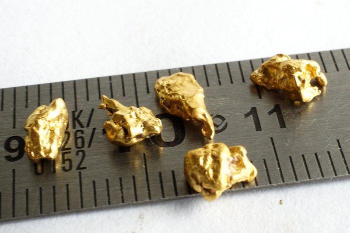 Goud Mauritanië Shares- 1.66 g - (5), Verzamelen, Mineralen en Fossielen