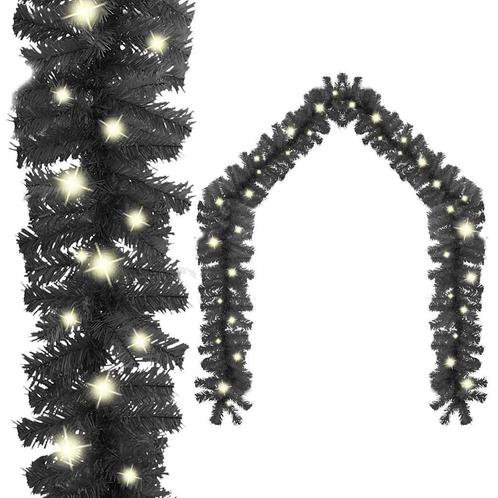vidaXL Kerstslinger met LED-lampjes 10 m zwart, Diversen, Kerst, Nieuw, Verzenden