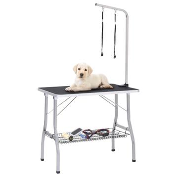 vidaXL Hondentrimtafel verstelbaar met 2 lussen en, Verzenden