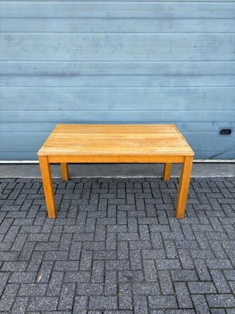 Gebruikte Houten Tafel -T1599- Vintage/Café, Huis en Inrichting, Tafels | Eettafels, Ophalen