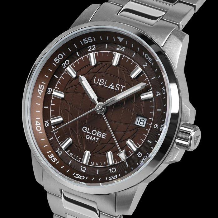 Ublast - Globe GMT - Swiss Made - REF.UBGLO40CHO - Ltd, Handtassen en Accessoires, Horloges | Heren
