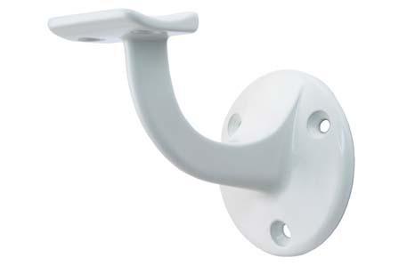 Leuninghouder Rond opschroevend Hol aluminium wit, Bricolage & Construction, Bricolage & Rénovation Autre