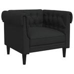 Fauteuil Chesterfield Zwart - Retour Deal - 35% Korting!, Verzenden, Minder dan 75 cm, Chesterfield, Nieuw