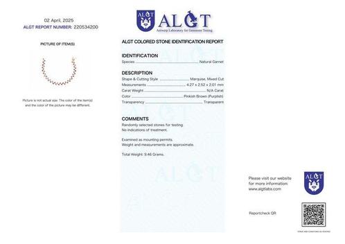 Zonder Minimumprijs - Armband Zilver - Granaat -, Handtassen en Accessoires, Armbanden