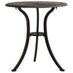 vidaXL Tuintafel 62x62x65 cm gietaluminium bronskleurig, Tuin en Terras, Tuintafels, Verzenden, Nieuw