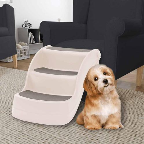 vidaXL Hondentrap 3 treden inklapbaar 50x38x38 cm kunststof, Dieren en Toebehoren, Overige Dieren-accessoires, Nieuw, Verzenden