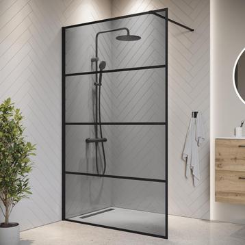 Douchewand Essos 120 x 200 cm Zwart – Inloopdouche 8 mm, Verzenden