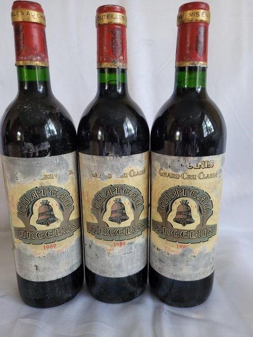 1989 Chateau Angelus - Saint-Émilion Grand Cru Classé - 3, Verzamelen, Wijnen