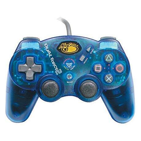 PS2 Controller Wired Transparant Blauw Logic3, Games en Spelcomputers, Spelcomputers | Sony PlayStation 2, Zo goed als nieuw, Ophalen of Verzenden