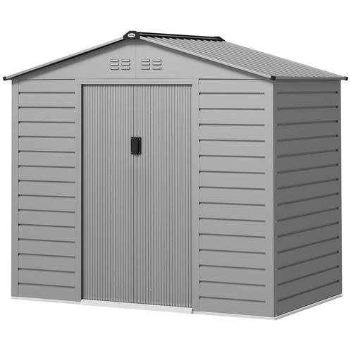 Tuinhuisje - Stalen Schuur - Afsluitbare Schuifdeur - Grijs, Tuin en Terras, Tuinhuizen, Nieuw, Ophalen of Verzenden