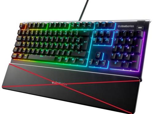 Veiling - SteelSeries Apex 3 Gaming Toetsenbord RGB - Azerty, Computers en Software, Toetsenborden
