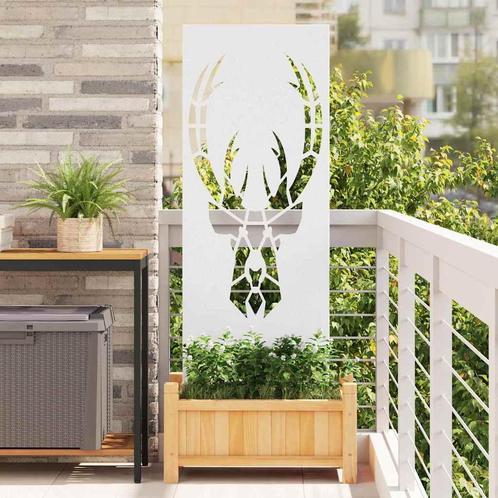vidaXL Tuin Privacy Scherm Wit 50 x 140 cm Koudgewalst staal, Verzamelen, Posters, Nieuw, Verzenden