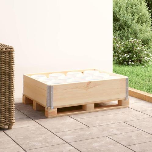 vidaXL Palletopzetrand 60x80 cm massief grenenhout, Zakelijke goederen, Stock en Retail | Verpakking en Verzending, Verzenden