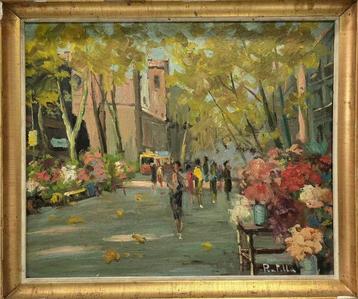 École Catalane (XX) - Marcher parmi les fleurs