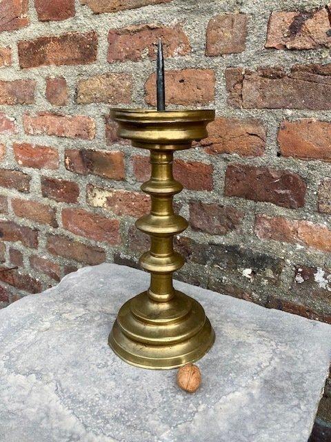 Kaarsenhouder - Messing - Scheibenleuchter, Antiek en Kunst, Antiek | Overige Antiek