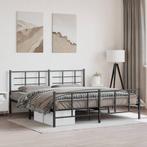 vidaXL Bedframe met hoofd- en voeteneinde metaal zwart, Huis en Inrichting, Slaapkamer | Bedden, Verzenden, Nieuw