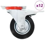 vidaXL 12 st Zwenkwielen 100 mm, Verzenden, Nieuw