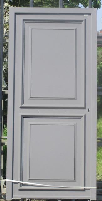 pvc buitendeur , voordeur , deur 97 x 210 wit / kwartsgrijs