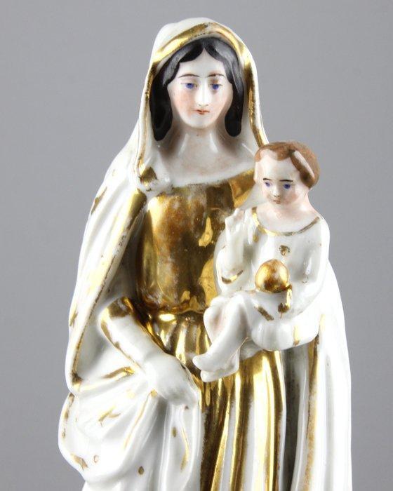 Vieux Bruxelles - Beeldje - Madonna met kind - Porselein, Antiek en Kunst, Kunst | Niet-Westerse kunst