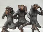 sculptuur, Three monkeys - 80 cm - Brons