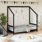 vidaXL Kinderbedframe 80x160 cm massief grenenhout zwart, Verzenden, Nieuw