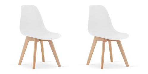 Lichtgewicht KITO eetkamerstoelen - set van 2 eenvoudig t..., Huis en Inrichting, Stoelen, Wit, Twee, Nieuw, Ophalen of Verzenden