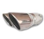 EMBOUT DÉCHAPPEMENT DOUBLE ROND ACIER INOXYDABLE, Autos : Pièces & Accessoires, Verzenden