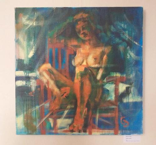 Dolores Chinea - Nuda in technicolor, Antiek en Kunst, Kunst | Schilderijen | Modern