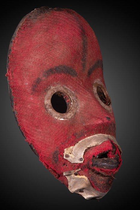 Vuurmasker – Ivoorkust / Liberia – Hout, textiel, metaal –, Antiek en Kunst, Kunst | Niet-Westerse kunst