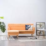 vidaXL Bank L-vormig 171,5x138x81,5 cm stof oranje, Huis en Inrichting, Verzenden, Nieuw
