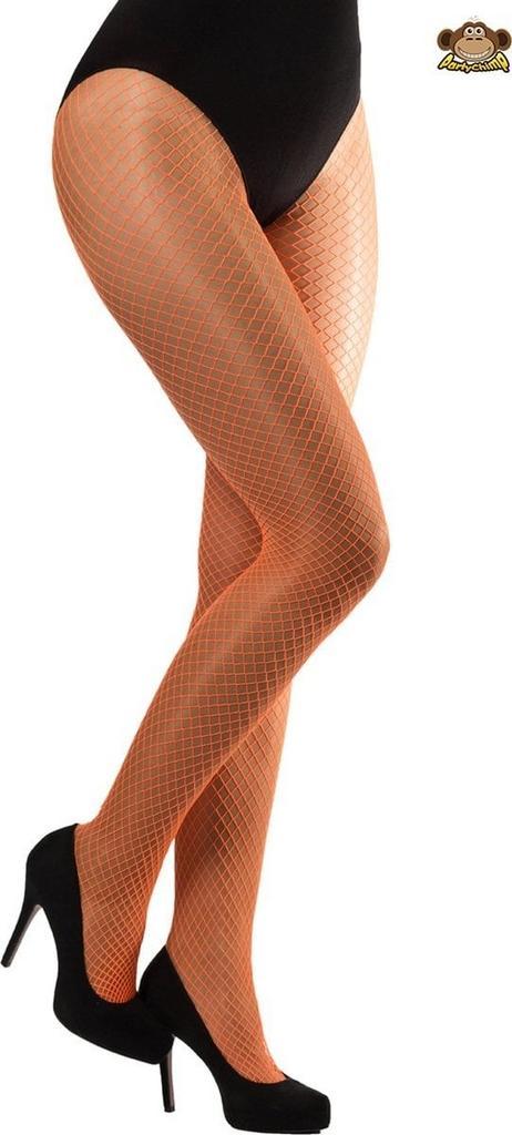 Panty Visnet Neon Oranje, Kinderen en Baby's, Carnavalskleding en Verkleedspullen, Nieuw, Verzenden
